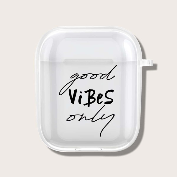 

Letter Graphic Case For Airpods, Clear