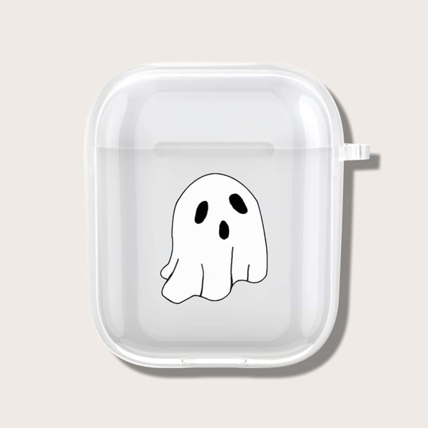 

Halloween Ghost Pattern Case For Airpods, Clear