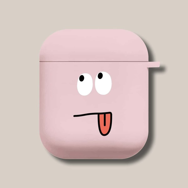 

Cartoon Graphic Case For Airpods, Pink
