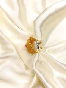 Hollow Out Textured Metal Ring