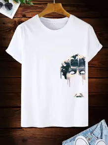 Manfinity EMRG Men Figure Graphic Tee - White - View 1
