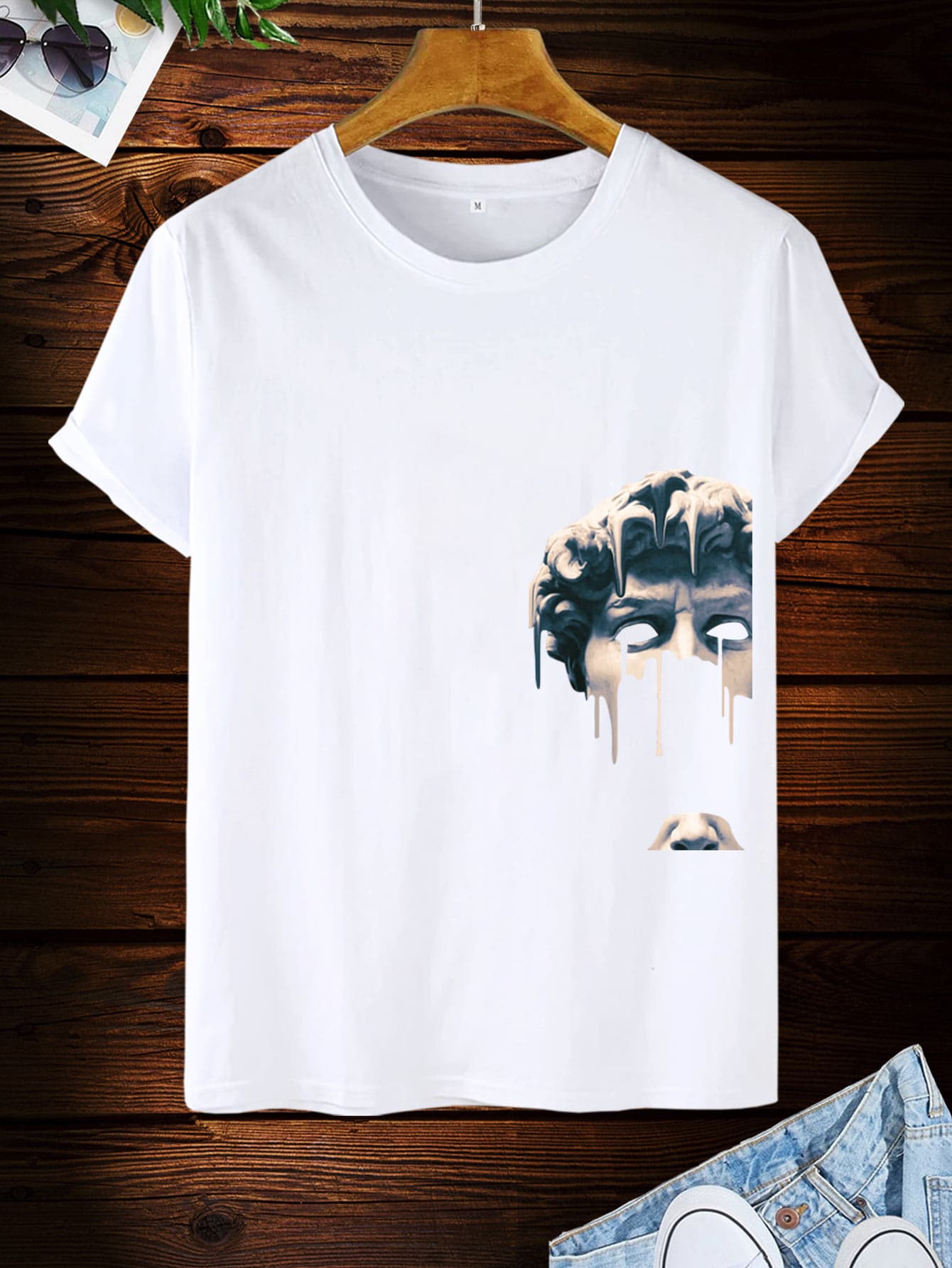 Manfinity EMRG Men Figure Graphic Tee - White - View 1