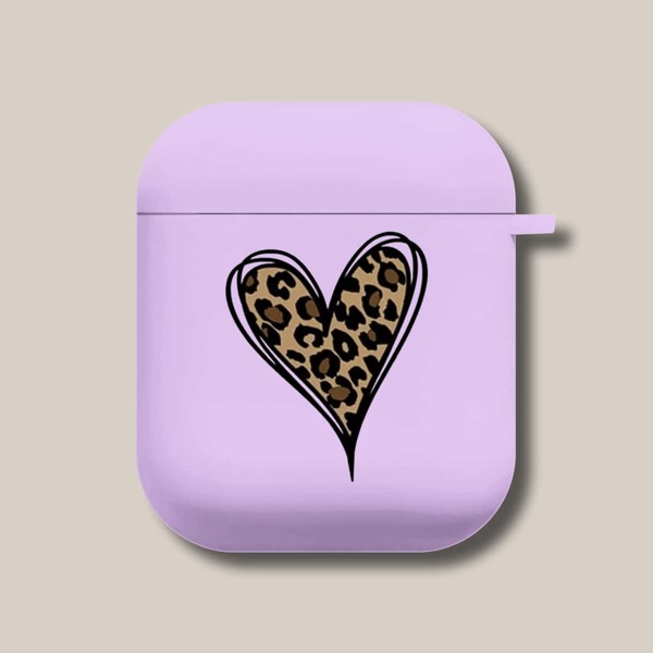 

Чехол для Airpods с узором сердечка, Пурпурный