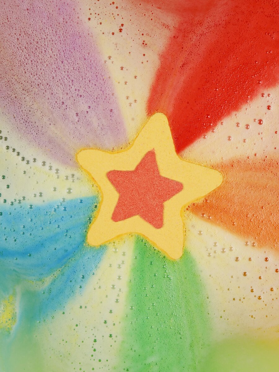 SlowSunday Bomba de Baño Estrella Multicolor Perfumada-120g