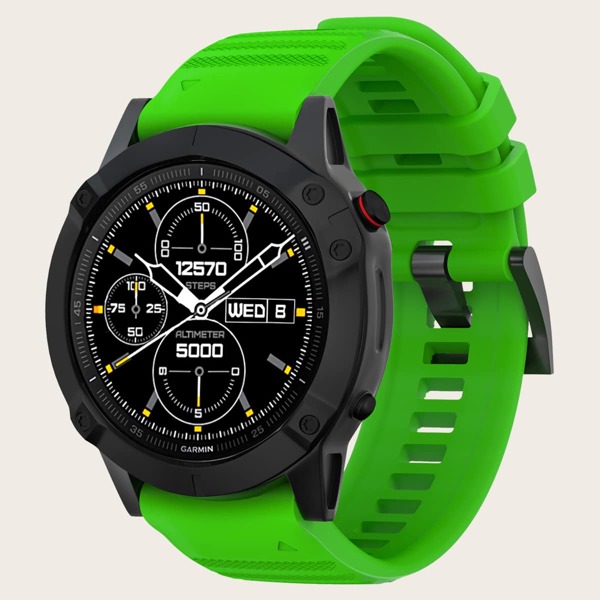 

1pc Silicone Watchband For Garmin, Green
