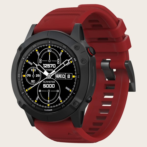 

1шт Силиконовый ремешок для часов Garmin, Красный
