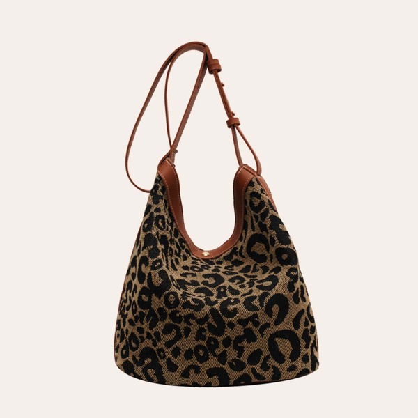 

Leopard Pattern Bucket Bag, Multicolor