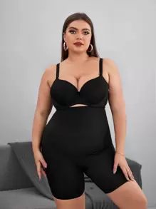 Shorts de fajas unicolor - Negro - Ver 5