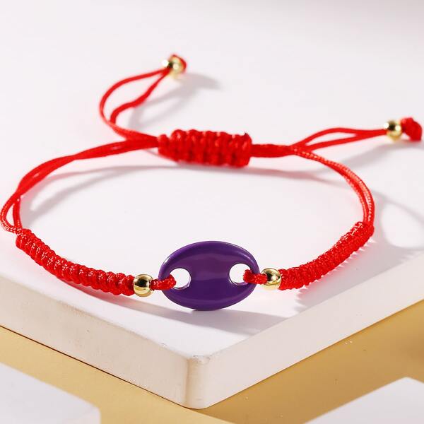 

Simple Braided Bracelet, Purple