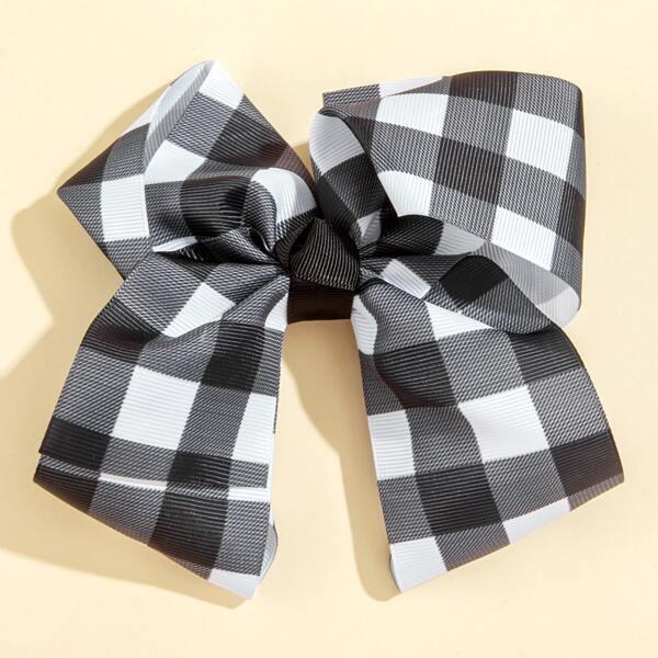 

Plaid Bow Decor Hair Clip, Multicolor