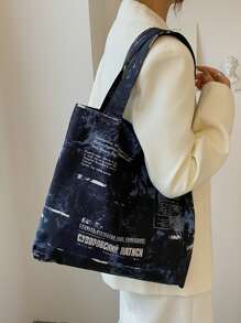 Balo in hình địa lý nhiều màu sắc Túi thể thao tập gym nhẹ Túi đeo vai học sinh tiện dụng Túi mua sắm họa tiết chữ nhuộm loang nhẹ, phong cách công sở cho nữ sinh viên đại học, tân binh & nhân viên văn phòng Hoàn hảo cho văn phòng, đại học, công sở, kinh doanh, đi làm Túi đi học, sức chứa lớn, nhẹ, di động, thích hợp cho nữ sinh viên đại học, hoàn hảo cho ngày tựu trường, đại học, trung học cơ sở, trung học phổ thông, công việc, kinh doanh, đi làm, túi tote hợp thời trang cỡ lớn, ý tưởng truyền cảm hứng mùa thu tuyệt vời nhất - màu đen - Xem 2