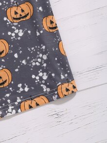 Camiseta con estampado de halloween - Gris - Ver 5