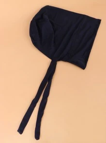 Minimalist Solid Hat Hair Sleep Cap - Navy Blue - View 3