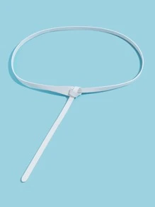 1 件简约百搭打结女士腰带 - 白色 - 查看 2