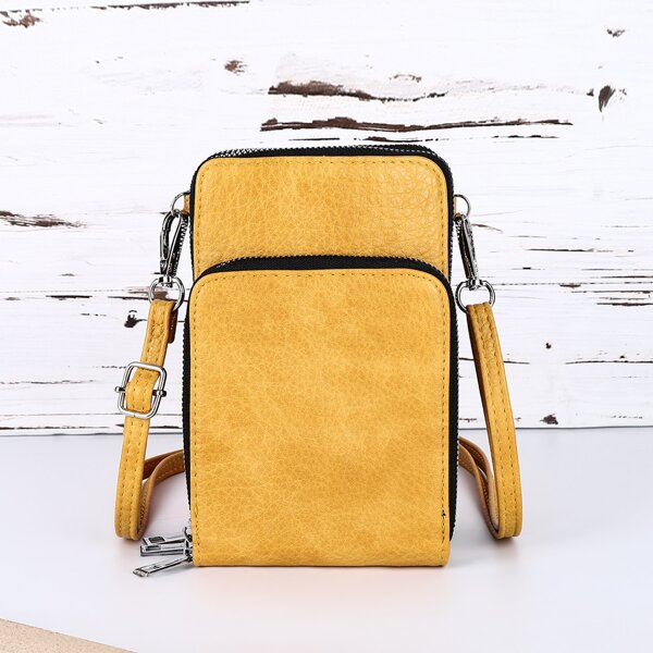 

Pocket Front Square Bag, Yellow