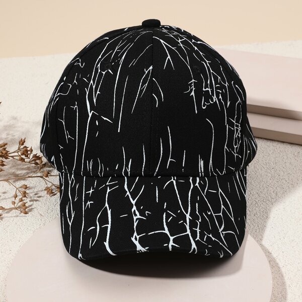

Two Tone Baseball Cap, Black and white