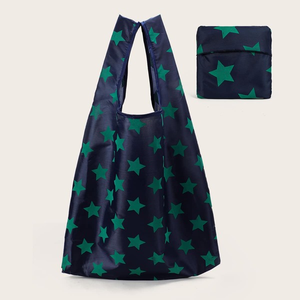 

Allover Star Collapsible Shopper Bag, Multicolor