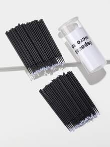 100pcs Disposable Eyelash Brush With Storage Box - Black - View 1