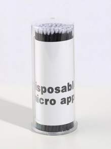 100pcs Disposable Eyelash Brush With Storage Box - Black - View 2