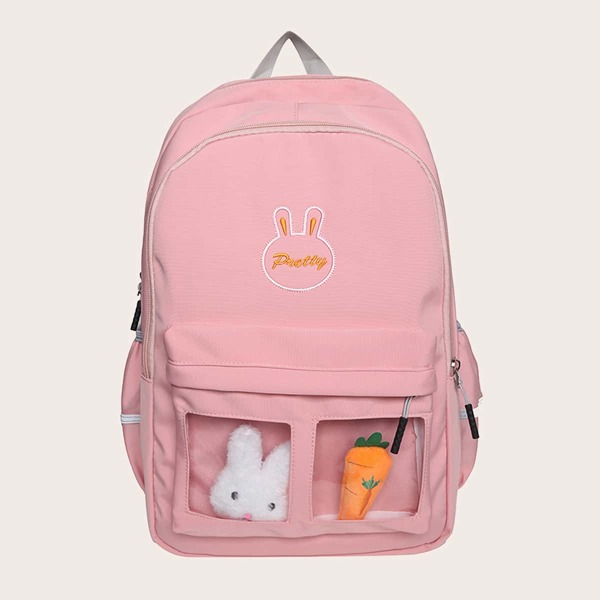 

Cartoon Decor Classic Backpack, Pink