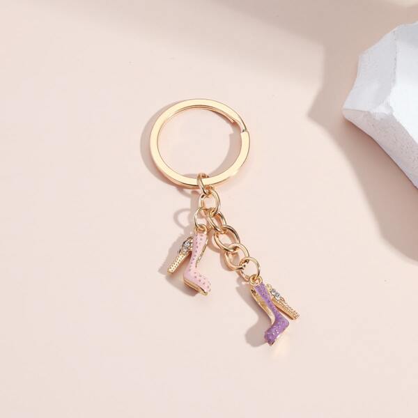 

High Heels Charm Keychain, Multicolor