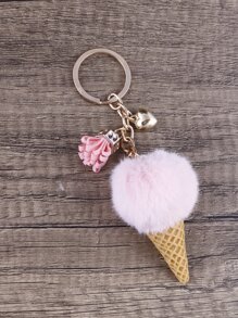 Pom Pom Decor Keychain