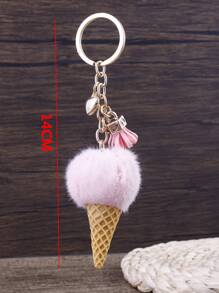 Pom Pom Decor Keychain