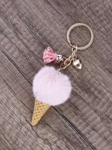Pom Pom Decor Keychain