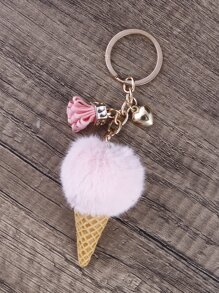 Pom Pom Decor Keychain