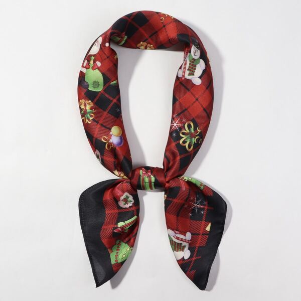 

Christmas Santa Claus Print Bandana, Multicolor