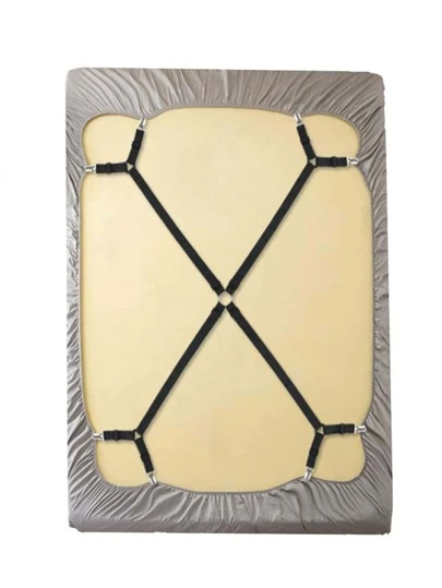 1入組隨機顏色床單夾黑色尼龍無痕床單固定器用於床上用品