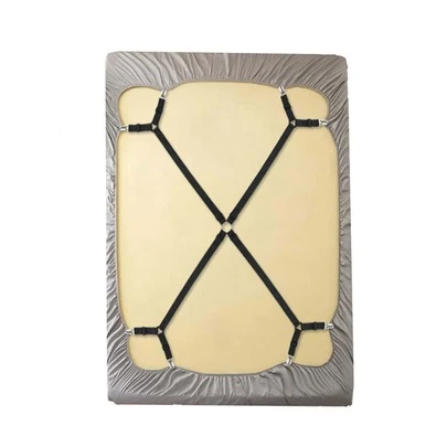 1入組隨機顏色床單夾黑色尼龍無痕床單固定器用於床上用品