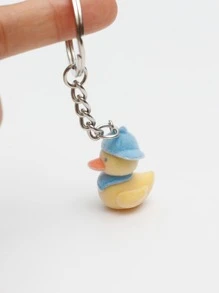 卡通鴨吊墜鑰匙圈 - 彩色 - 查看 1