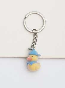 卡通鴨吊墜鑰匙圈 - 彩色 - 查看 2