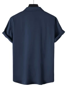 Manfinity Homme Men Button Through Solid Shirt
