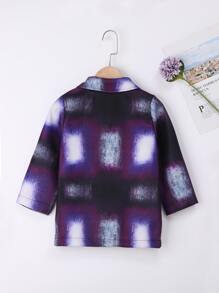 Toddler Girls Color Block Double Pocket Overcoat - Multicolor - View 2