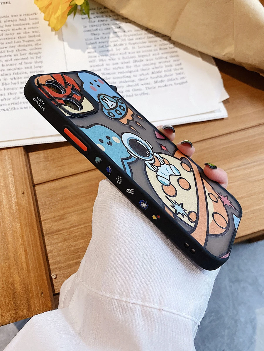 Cartoon Astronaut Phone Case - Multicolor - View 1