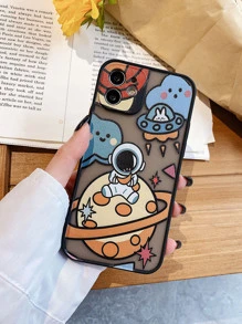 Cartoon Astronaut Phone Case - Multicolor - View 2