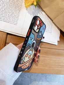Cartoon Astronaut Phone Case - Multicolor - View 3