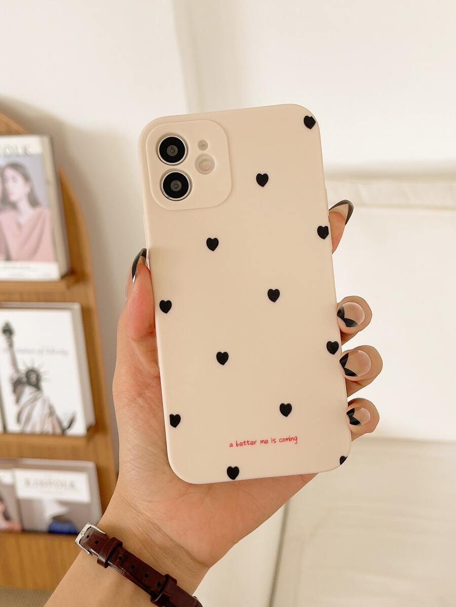 Heart Pattern Phone Case - Multicolor - View 1
