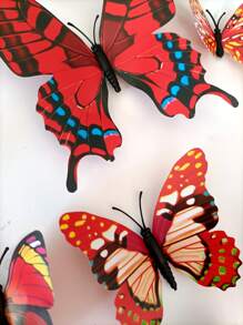 12入組輝光蝴蝶貼紙