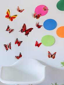 12入組輝光蝴蝶貼紙