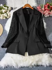 DreamSkyne Blazer en dentelle à bouton