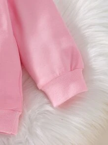 Baby Girl Heart Print Sweatshirt & Sweatpants - Multicolor - View 5