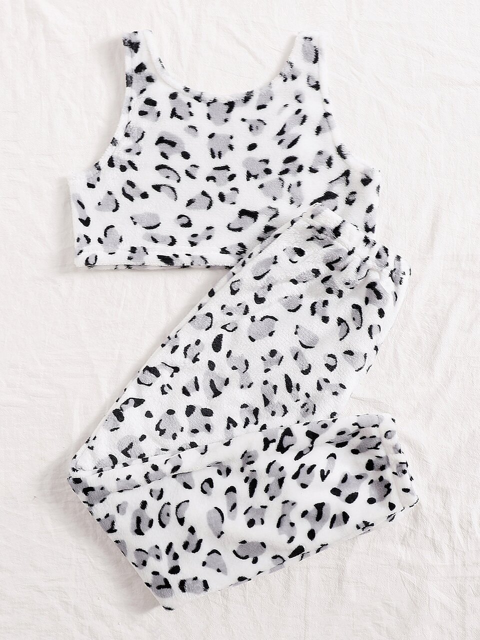 Girls All Over Pattern Flannel PJ Set