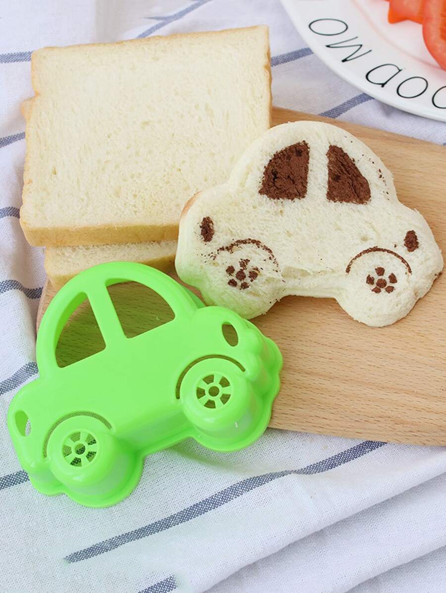 1 Miếng Màu xanh lá Hình chiếc xe Máy cắt bánh sandwich Khuôn - màu xanh lá - Xem 1