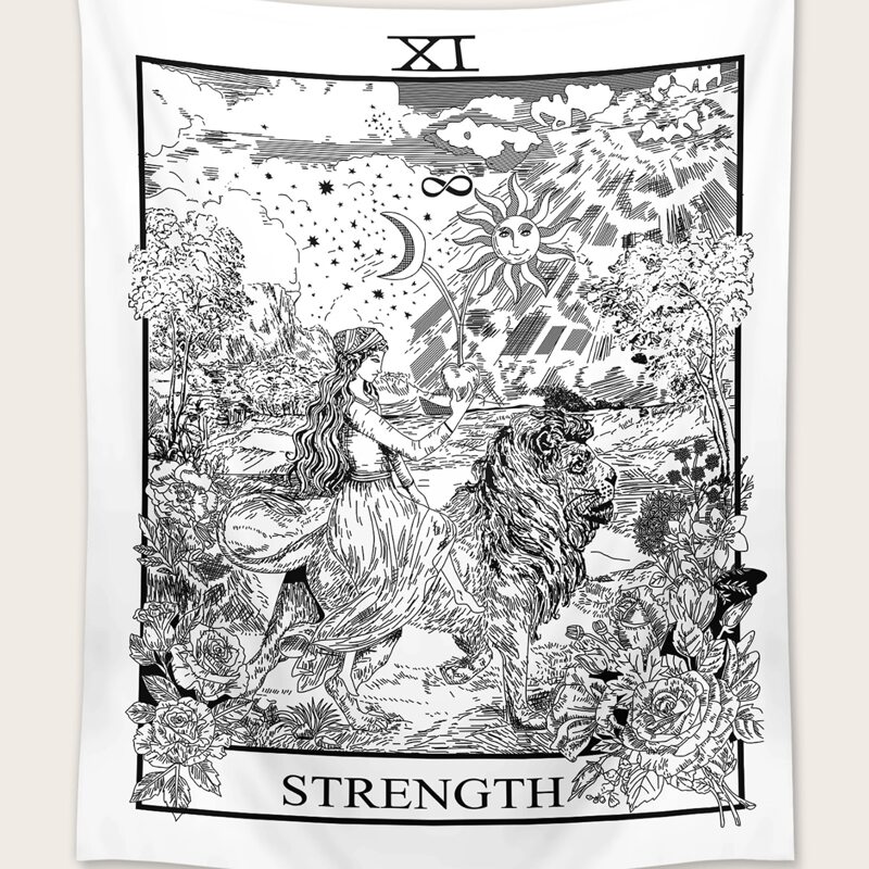 

Tarot Pattern Tapestry, Black and white