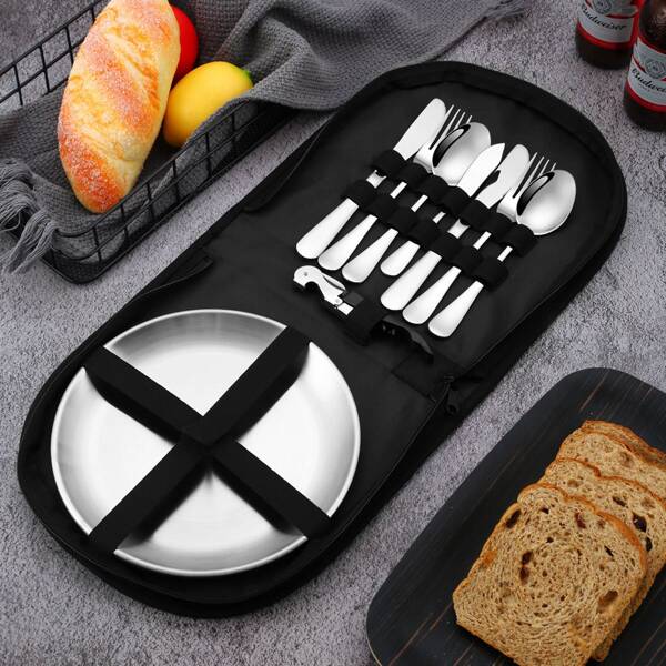 

10pcs Stainless Steel Cutlery Set, Multicolor