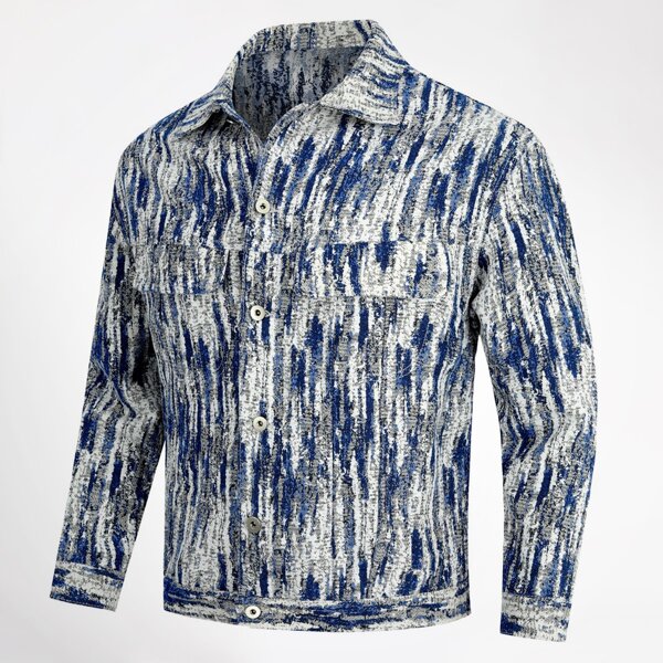 

Men Tie Dye Pocket Patched Jacket, Multicolor