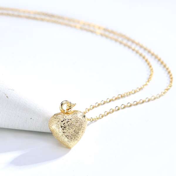 

18K Gold Plated Heart Charm Necklace